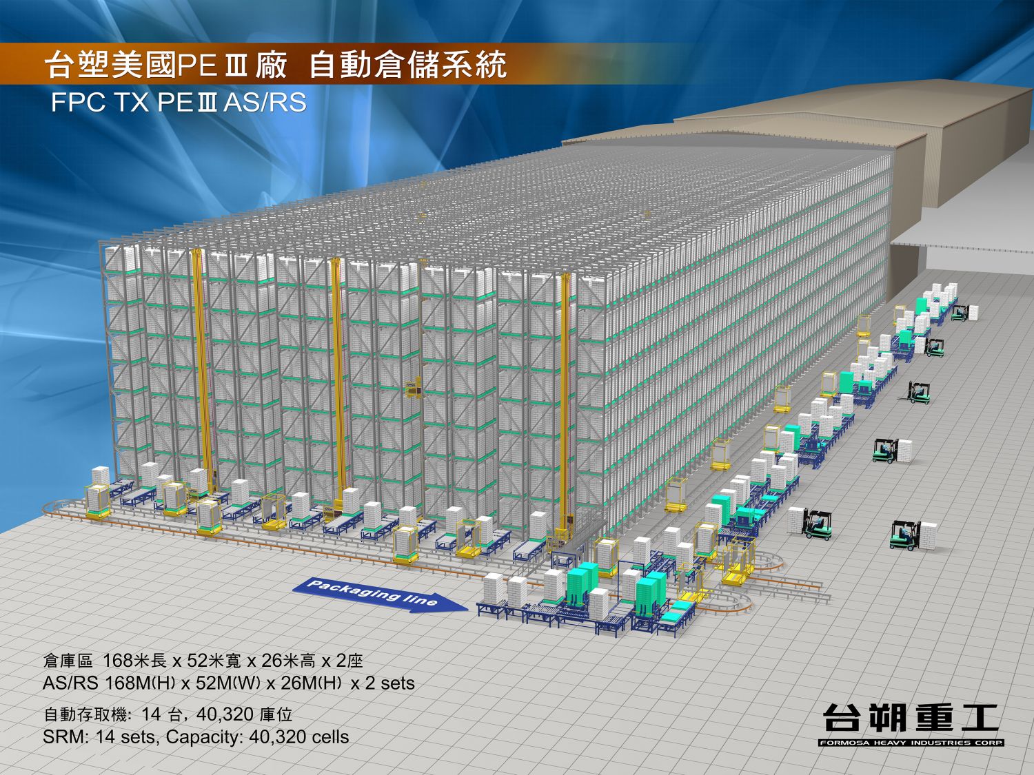 台塑美國PEⅢ廠自動倉儲系統